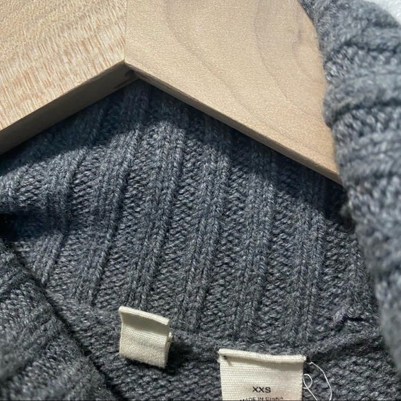 Anthropologie Moth Sweater Dress Cowl Neck Sleeveless Gray Knit Sz XXS - Picture 5 of 7